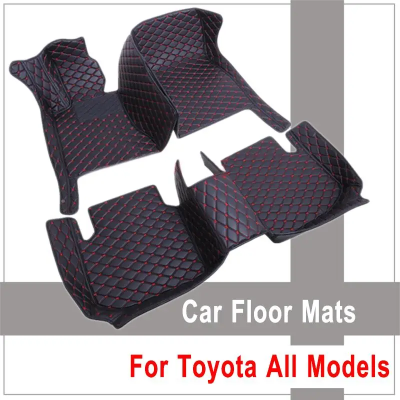 

Left Hand Drive Custom Car Floor Mat For Toyota Camry Rav4 CHR Prius Corolla Highlander Land Cruiser... Auto Interior Carpets