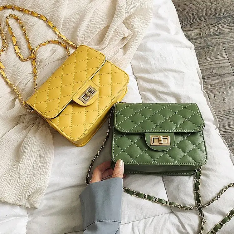 

New Style Autumn WOMEN'S Bag Popular Fashion Small Square Bag Trend Versatile Shoulder Bag Shoulder Bag Pu WOMEN'S Bag