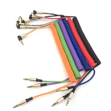 

1.5M spring audio cable 3.5 jack AUX audio cable jack 3.5MM male to male mobile phone car speaker MP4 headset