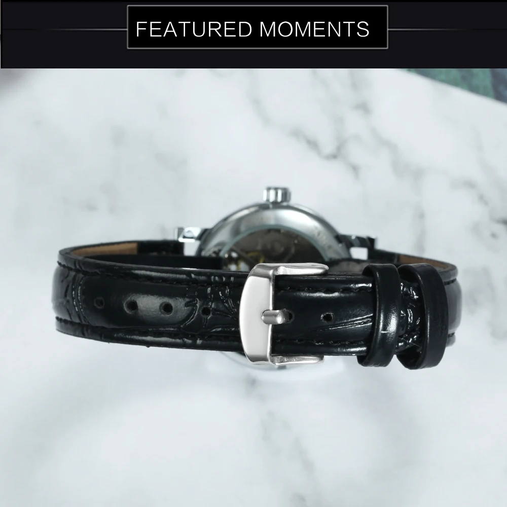 WINNER Silver Skeleton Watch for Women Stylish Ladies