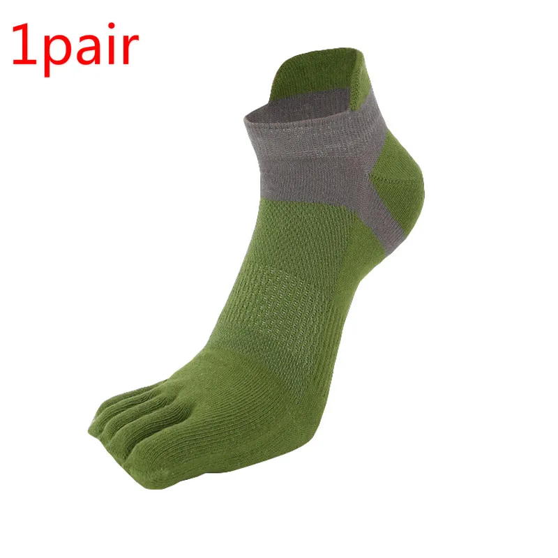 1/2/3 пары/партия, удобная обувь в сеточку носки с отдельными пятью пальцами ног сжатия носки для Для мужчин носки хлопковые носки цветные детские носки в стиле пэчворк забавные носки для девочек - Цвет: 1pair green