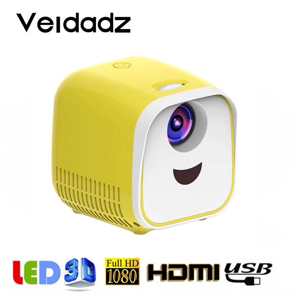 Миниатюрный портативный проектор VEDADZ L1 с поддержкой 1080p full HD воспроизведение