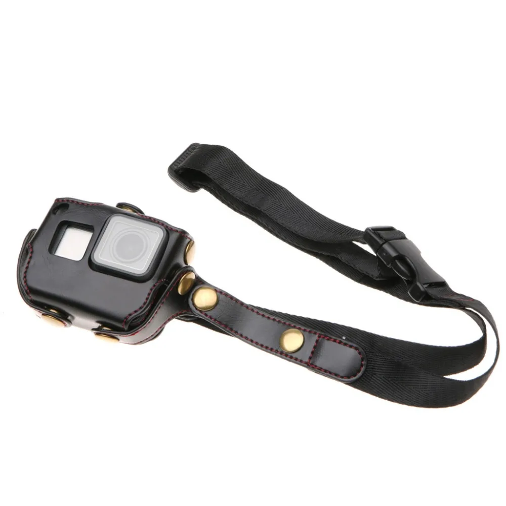 Для экшн-камеры GoPro Hero7 черный/6/5 Камера кожаный чехол Защитная сумка-чехол с крышкой/поясной ремень кожаный чехол Smart Пряжка 1023
