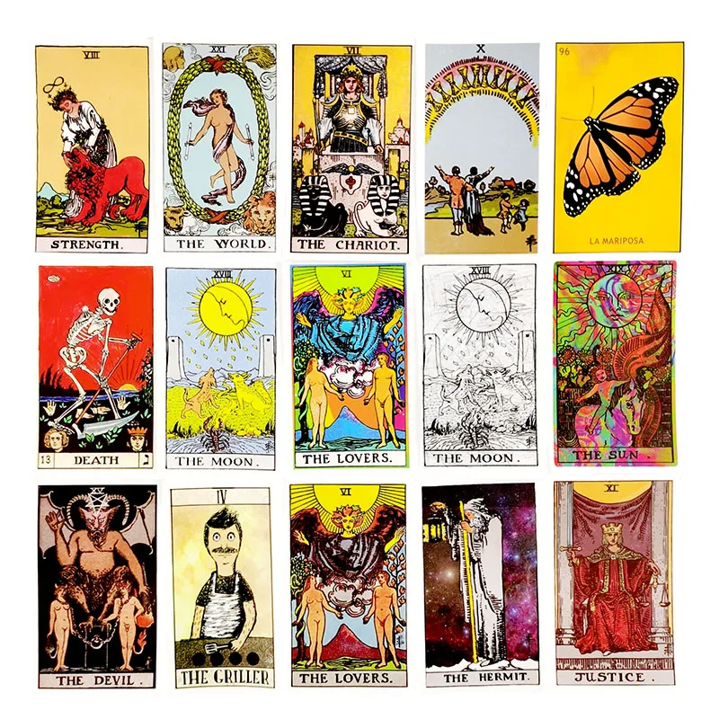 50Pcs Tarot Card Stickers Skateboard Laptop Luggage Guitar Motorcycle Decals/_sOJ