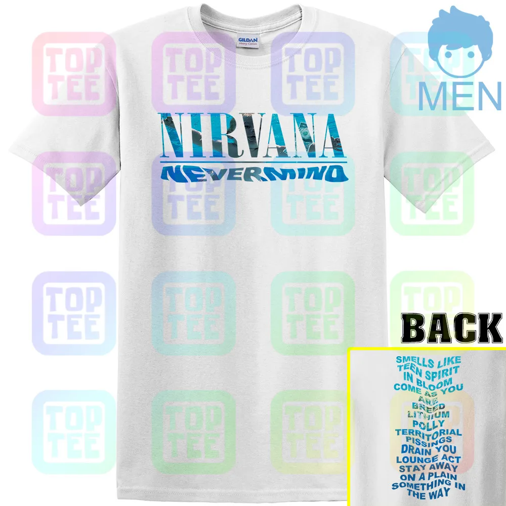 Новинка Nirvana Nevermind Track List 1991 Мужская Винтажная Футболка уличная одежда размер S-3Xl - Цвет: MEN-WHITE
