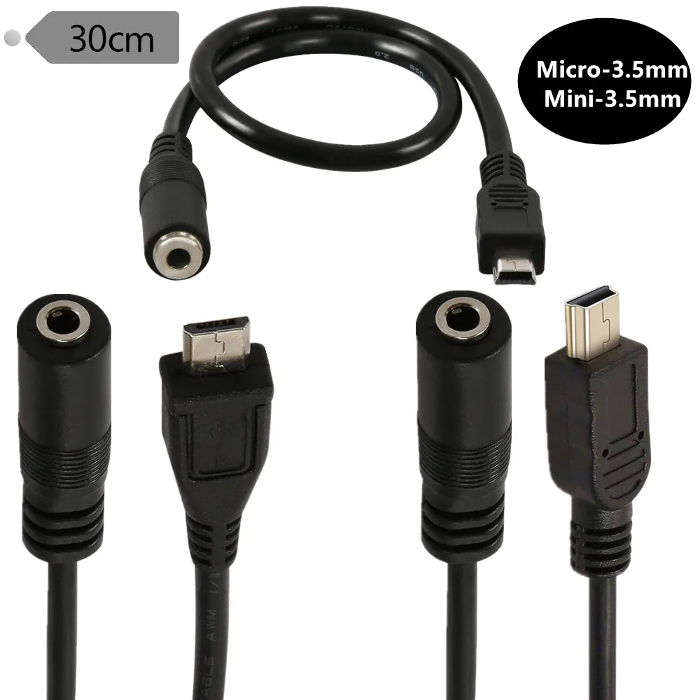 Micro USB 5-PIN Female to Mini USB Male Plug Adapter Converter Cable Data  Charge