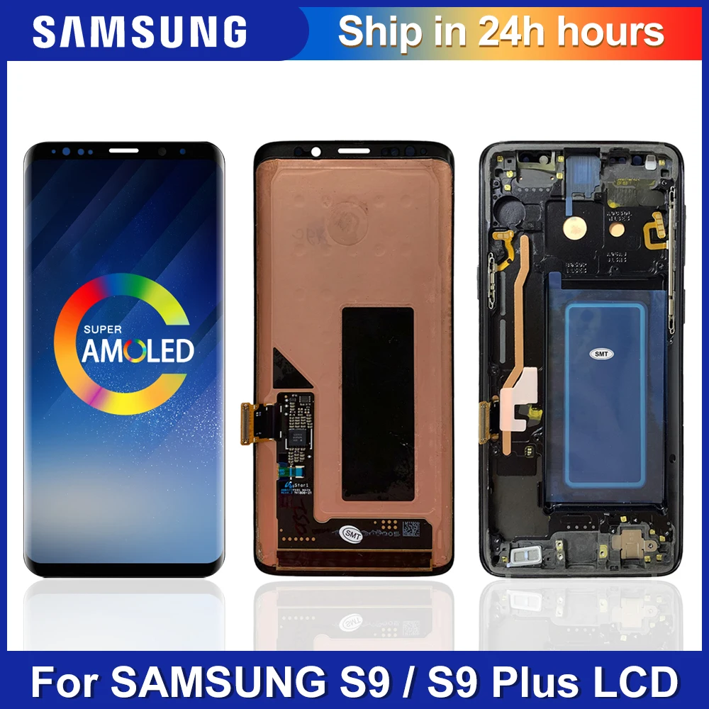 ORIGINAL AMOLED Replacement for SAMSUNG Galaxy S9 S9+ LCD Touch Screen Digitizer with Frame Plus G960 G965 display | Мобильные