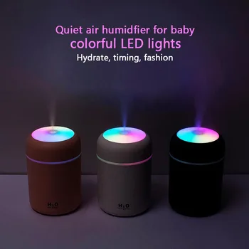 

CE Ultrasonic Cool Mist Humidifier Timed Air Cooler Water Humidifier Mini Moistair Led Colorful Mist Nano Spray for Car Baby Bed