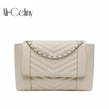 

Women Brand Originality Design Joker simple embroidered single back messenger bag fashion chain small square bag