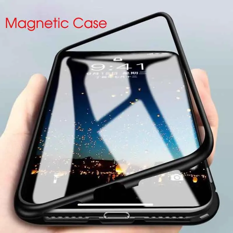 

Magnetic Adsorption Metal Case For Samsung Galaxy S10 5G S8 S9 Plus S7 Edge A70 A60 A50 J4 J6 A6 A8 Plus A7 A9 2018 A2 J2 Core
