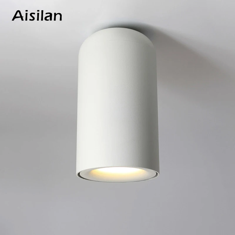 Online AIsilan clásico estilo nórdico LED Downlight montado en superficie lámparas de techo para sala de estar dormitorio pasillo cocina AC85 260V