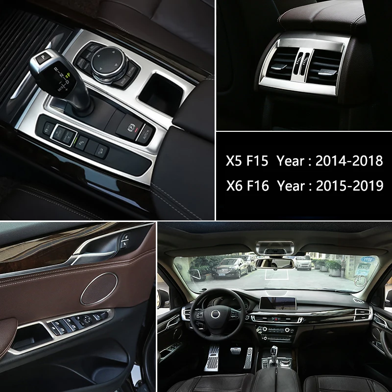 Для BMW X5 X6 F15 F16 Нержавеющая Сталь автомобильный переключатель передач