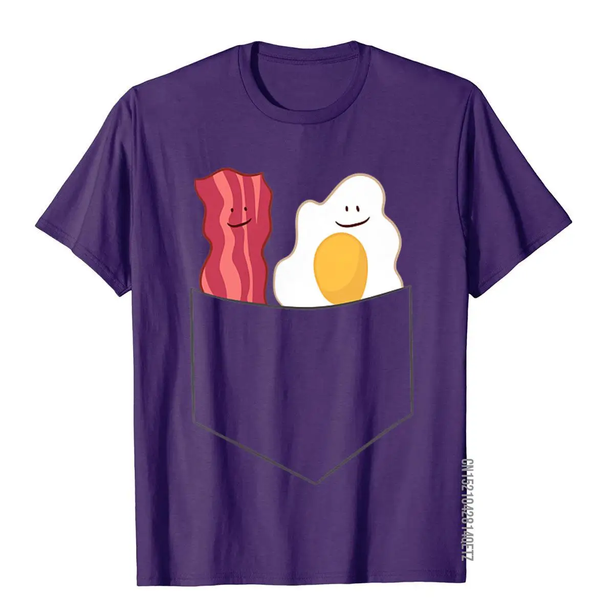 Egg And Bacon Breakfast Bacon And Eggs T-Shirt__B13400purple
