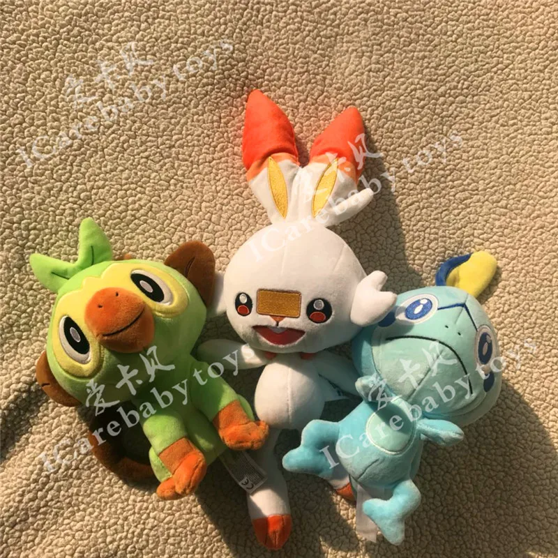 Оригинальная плюшевая кукла Scorbunny Grookey мягкая игрушка симпатичный меч щит