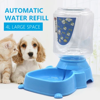 

4L Dog Water Feeders Pet Drinking Fountain Plastic Pet Drinkers Cat Dog Automatic Feeder Drinking Water Bowl