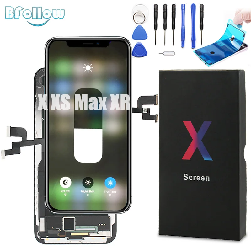 BFOLLOW оригинальный OLED с истинным тоном замена экрана для iPhone X XS Max XR ЖК дигитайзер