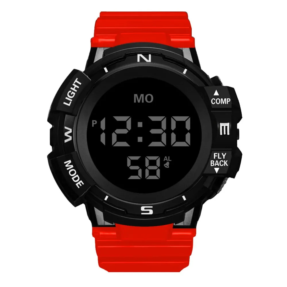 HONHX Простой циферблат спортивные часы Для мужчин цифровой светодиодный Водонепроницаемый часы Дата открытый электронный световой настольные часы Relogio Masculino A15