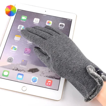 

Hot Sale Women Warm Wool Gloves Velvet Screen Sense Elegant Wrist Plus Velvet Fitness Opening Design Female Soft Mittens XBFF