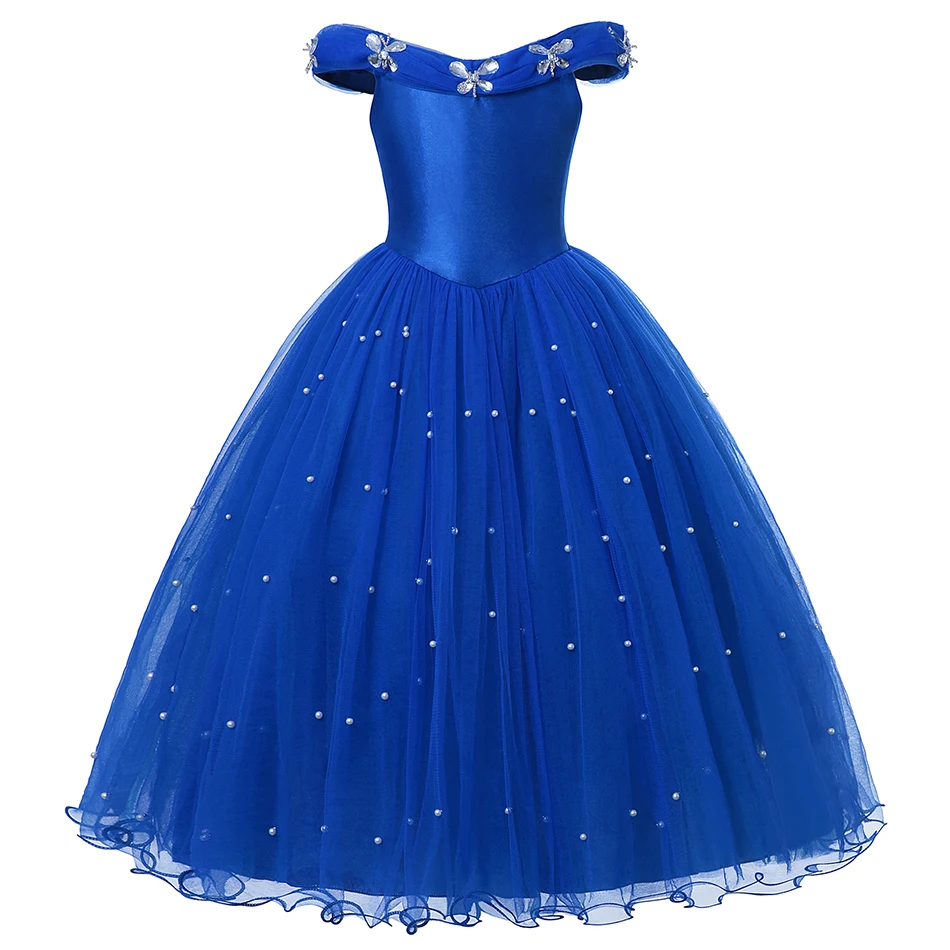 Disney Princess Cinderella Dress Up Kids Fluffy Birthday Party Christmas Costume Kids Butterflies Sleeveless Dress fancy baby dresses