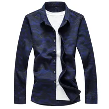 Новые мужские рубашки мужские осенние плюс бархатные досуг печать с длинными рукавами рубашка Топ Блузка мужская одежда Прямая