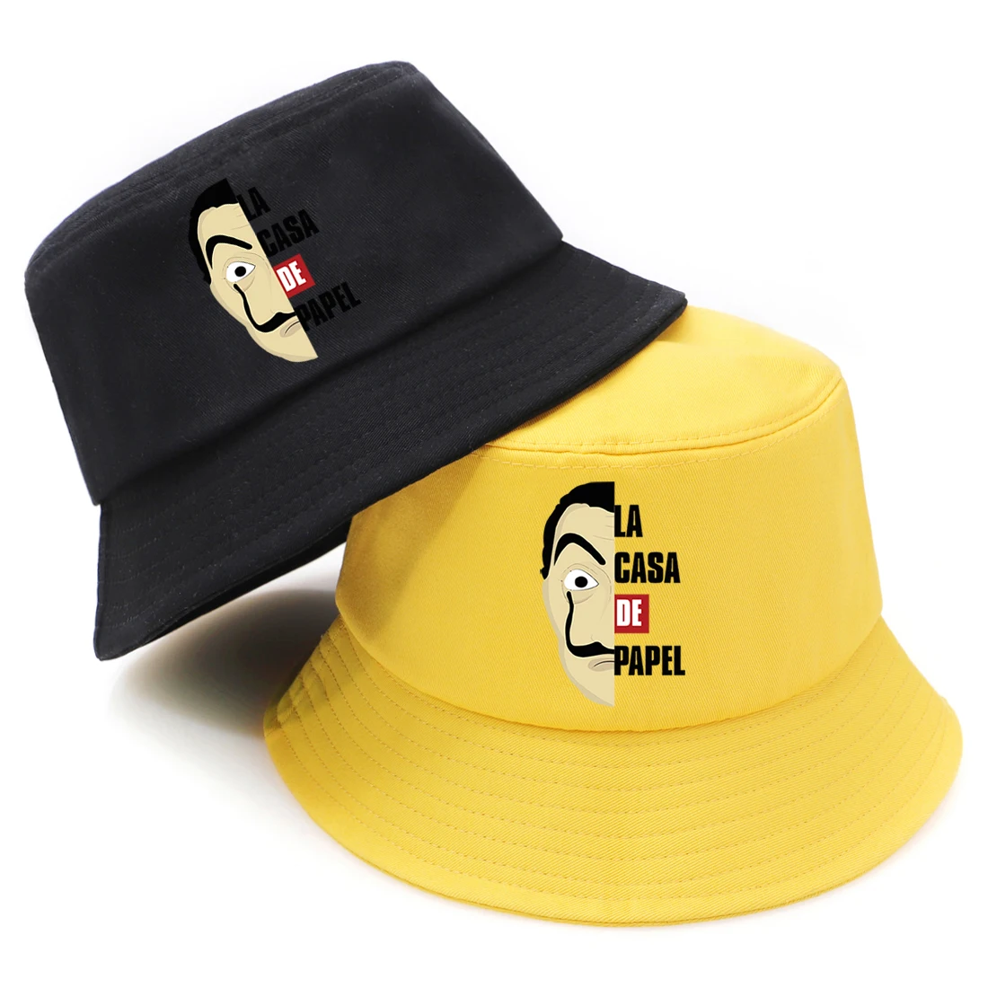 La Casa De Papel Print Bucket Hats Summer Fashion Fisherman