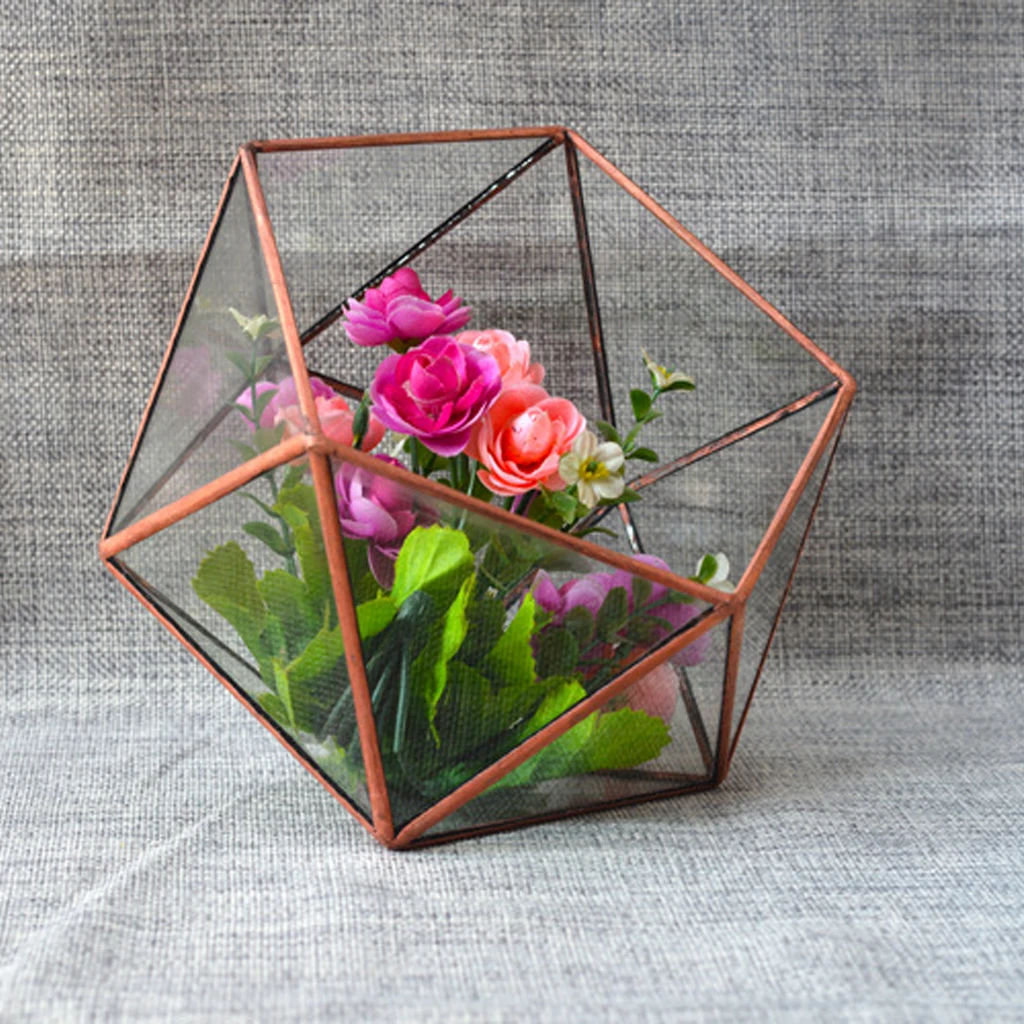 Современный художественный стеклянный геометрический Террариум Настольный суккулентный горшок