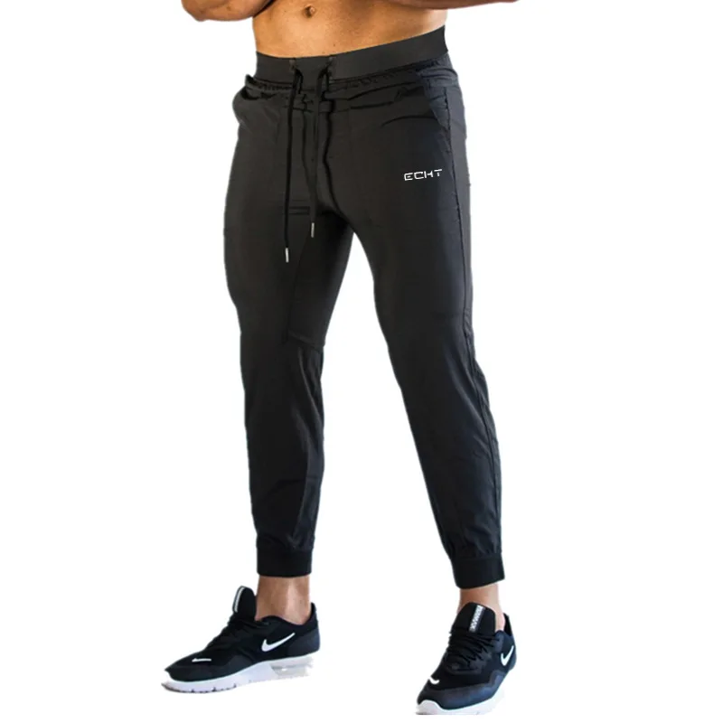 

2019 Muscular Men Autumn And Winter New Style Sports Fitness Running Training Casual Slim Fit Trousers Skinny Pants