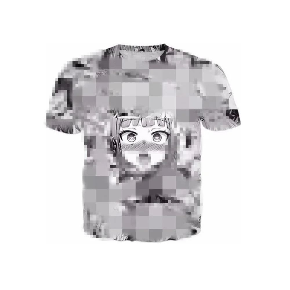 3D Ahegao большие толстовки с капюшоном для женщин и мужчин забавная застенчивая девушка лицо Толстовка хентай манга уличная Harajuku жакеты оверсайз Топы