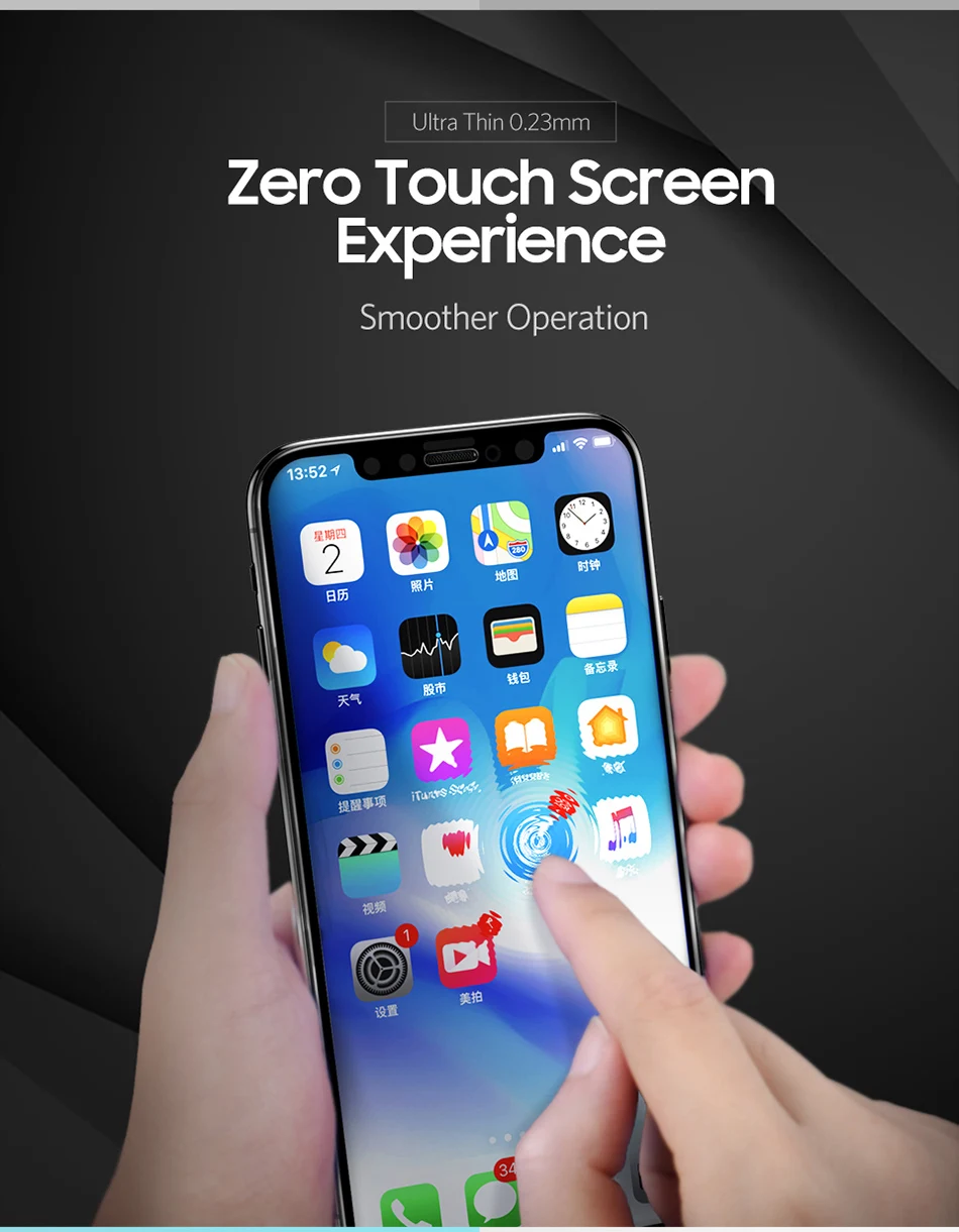 Benks Ultra Thin 0.23mm Tempered Glass For iPhone XS 5.8'' XS MAX 6.5'' XR 6.1 HD Full Cover Screen Protector Anti Blue Light (4)