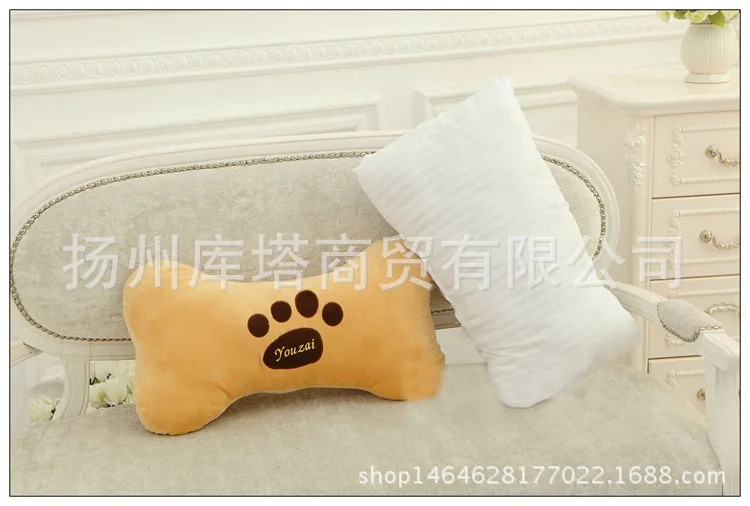 Cartoon Dog Bones Pillow Cute Single Person Pillow Students Pillow Large Size Plush Toys Creative Valentine's Day Gift