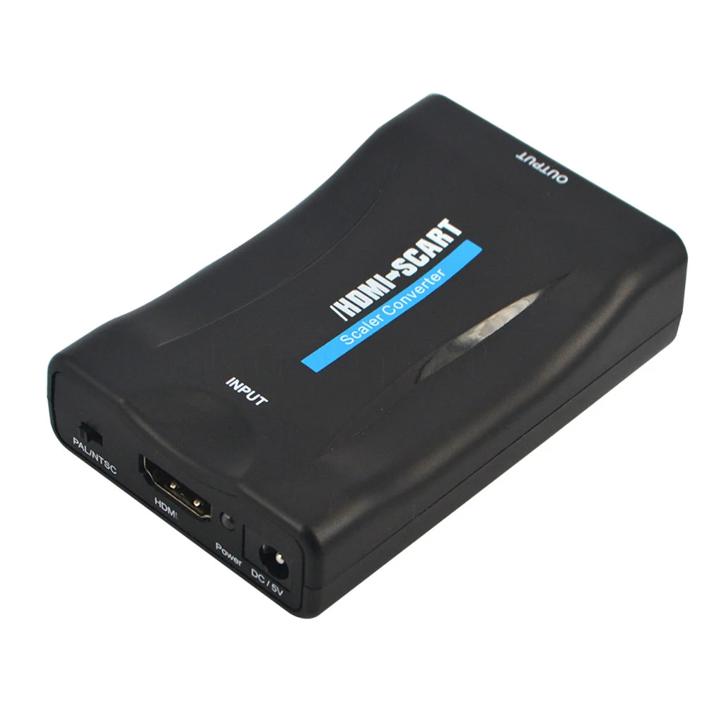 Мини SCART К HDMI 1080P видео аудио высококлассный конвертер адаптер для HD tv DVD для Sky Box STB Plug and Play с кабелем постоянного тока