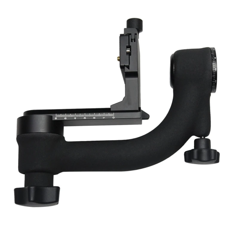 

Professional Gimbal DSLR Tripod Head with UNC 1/4 Arca-Swiss Quick-Release Plate