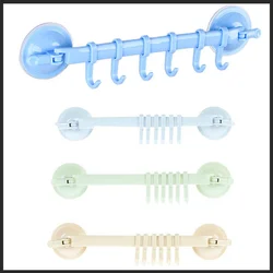 Adjustable Hook Rack Double Suction Cup Towel Rack Hanging Shelves Hook Holder Lock Type Sucker Kitchen Bathroom Accessories
