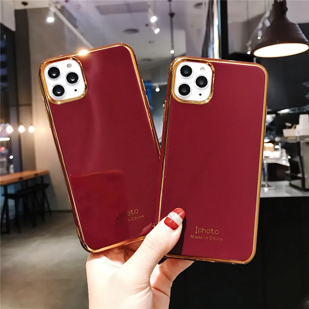 Гальванизированный чехол для телефона с сердцем iPhone 11 11max Pro X XR XS Max 8 7 Plus твердый