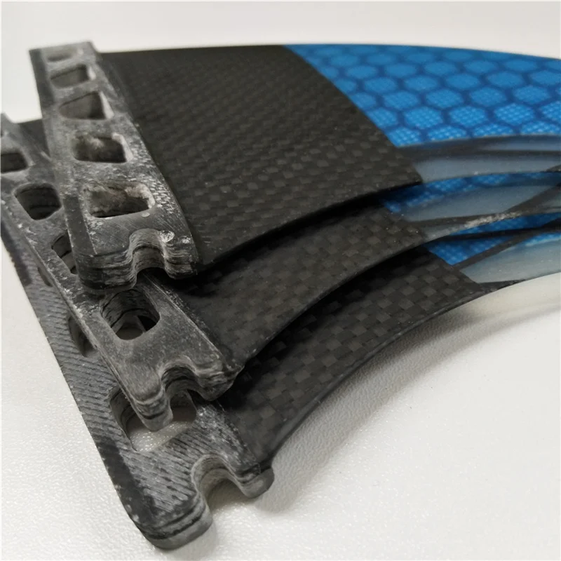 Future Fin G3/G5/G7 Surf Fins Black and Blue Honeycomb Fibreglass Fins Surfboards Fin Surfing M Size