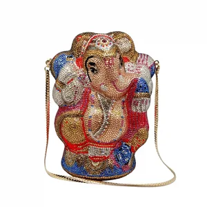 Women Elephant shape Crystal Clutch Evening Bag Bridal Diamond Bag Wedding Party Cocktail purse Top Handle Handbags and Purses