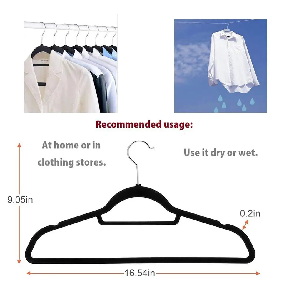 Flocking Hanger Non-slip Plastic Flocking Velvet Coat Flocked Custom Hanger Seamless Drying Rack Newest Flocking Hanger Non-slip Plastic Flocking Velvet Coat Flocked Custom Hanger Seamless Drying Rack Newest
