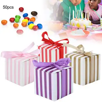 

50pcs Favor Gift Box Candy Boxes Wedding Birthday Party Graduation Jewelry Accessories Tools