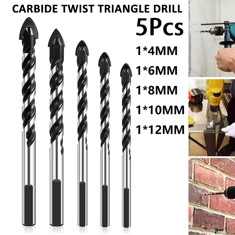 Triangular Drill Bits Set Hole Openers for Tiles Ceramic Glass Drill Bit Set Triangular Drill Bits Set Hole Openers for Tiles Ceramic Glass Drill Bit Set