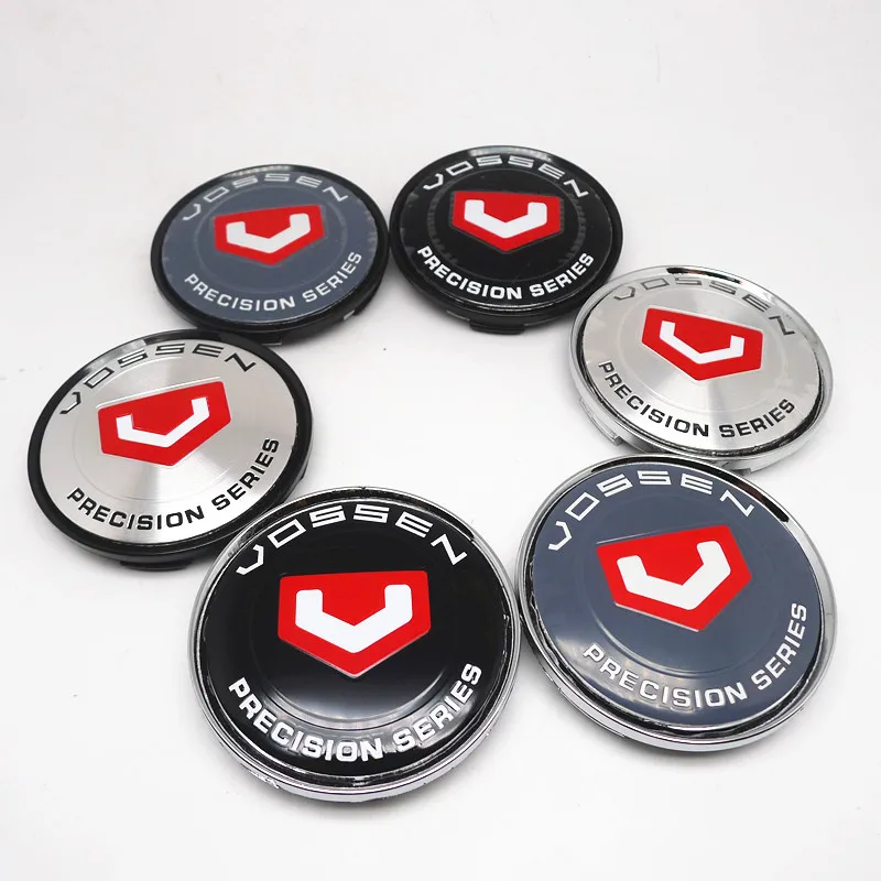 4 Pezzi 63Mm Vossen Tappi Centrali Ruota Cerchi Mozzo Emblema Distintivo Sostituzione Coprimozzi Copri Car Styling