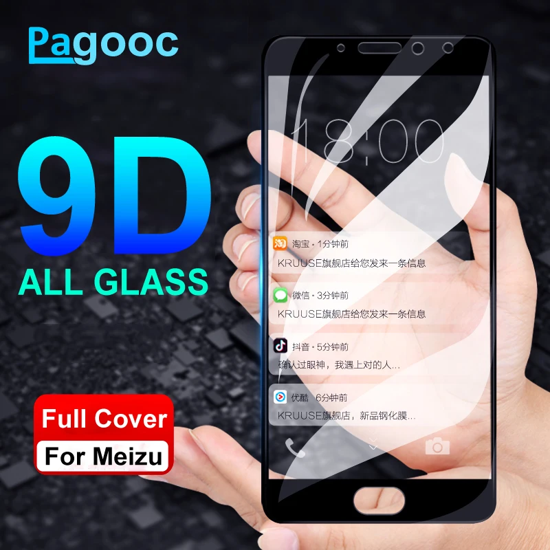 

9D Full Cover Tempered Glass on the For Meizu M8 M6 M6S M6T M5 M5S M5C M3S M3E M3 M5 Note M6 Note Screen Protective Glass Film