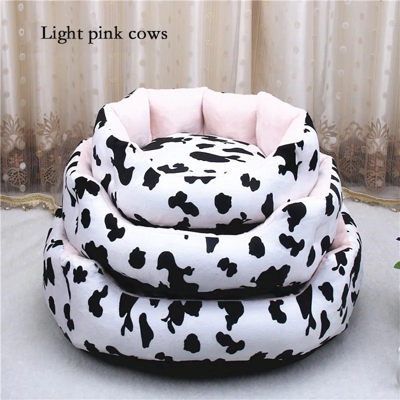 Light Pinks Cows Матрас для собачьей лежанки с красочным принтом питомников съемный согревающий Кот домашнее животное Продукты для больших собак Щенок корзина для собак диван-кровать - Цвет: Light Pinks Cows