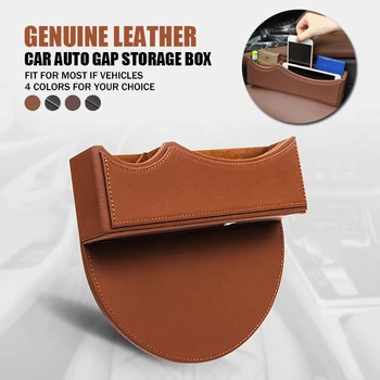 

Catcher Genuine Box Leather Car Seat Gap Slit Pocket Storage Organizer Side Box