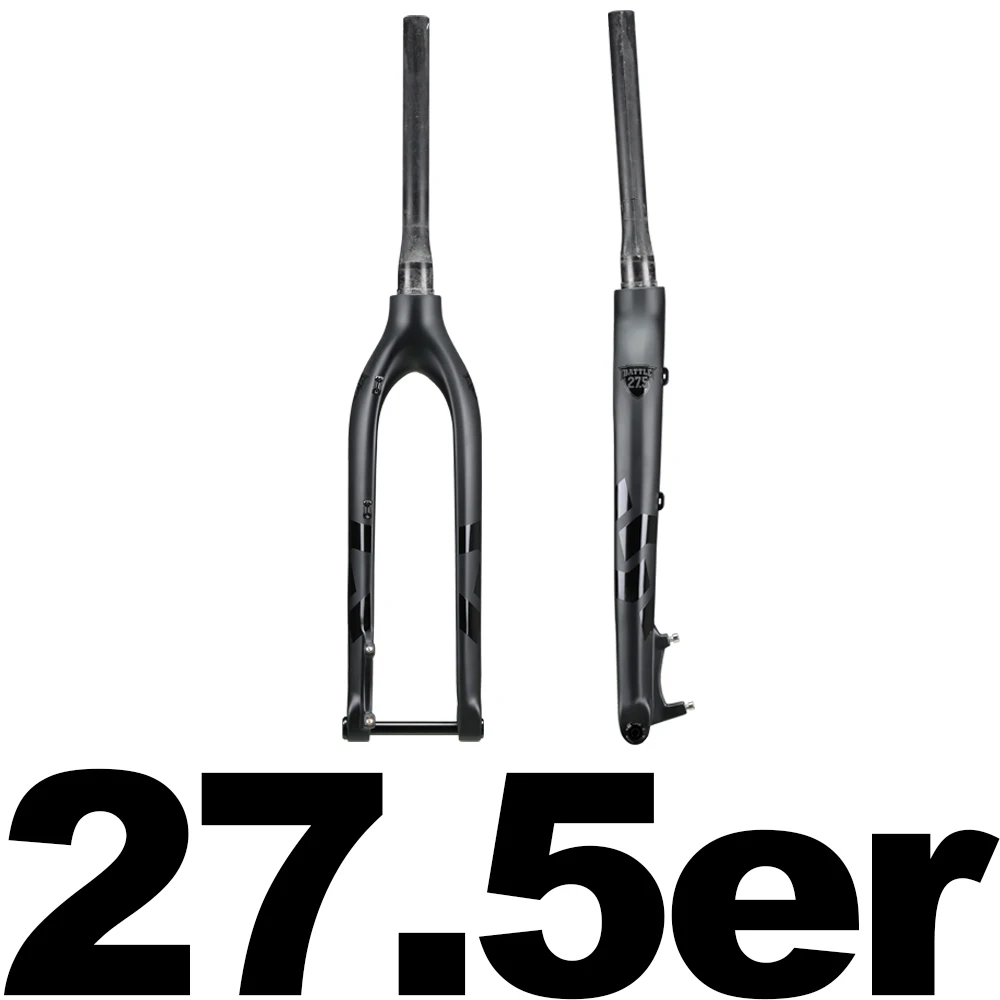 Black Matte 27.5er OG-EVKIN 29er углеродная вилка жесткая 27,5 велосипедная MTB Передняя вилка углеродная жесткая вилка ось 15x100 мм 27,5 er горные вилки FK006 - Цвет: Black Matte 27.5er