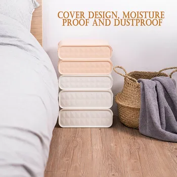 

Socks Storage Box Plastic Underwear Socks Box Multiple Grid Cosmetic Makeup Storage Case LKS99