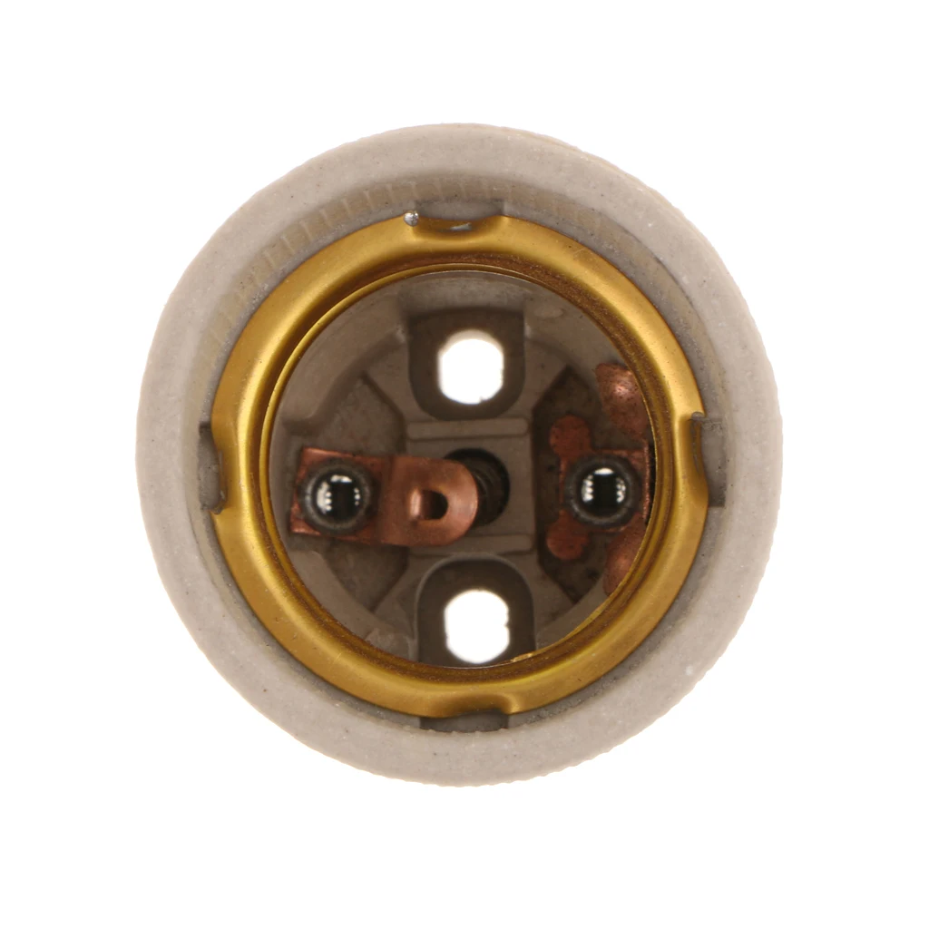 E27 Base Ceramic Lamp Holder Socket for Halogen LED Light Bulb Down Light AC110-220V