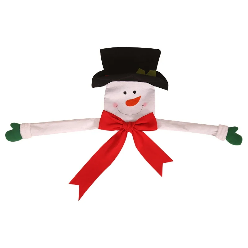 Санта-Клаус/Снеговик Хаггер с шляпой и постижимыми руками дерево топперы рождественские украшения праздничный украшения вечерние Декор поставки - Цвет: A