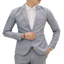 Мужская Повседневная Деловая куртка для Yfashion с одной пуговицей, приталенный костюм, модные пальто, топы