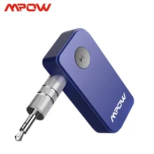 Mpow беспроводной bluetooth-приемник 3,5 мм разъем Bluetooth аудио музыкальный приемник адаптер с автомобильным Aux кабелем для наушников и динамиков