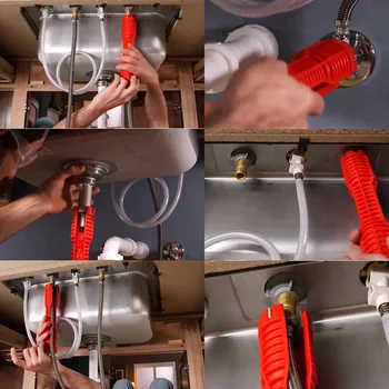 

Red Double-headed Multifunctional Sink Wrench Water Pipe Spanner Installer Tool It Is An Essential Gadget For Every Family.